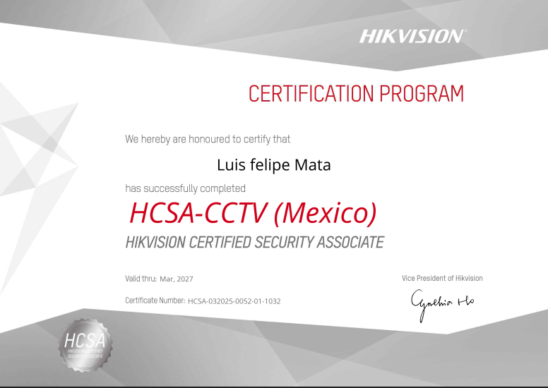 Certificación Mata
